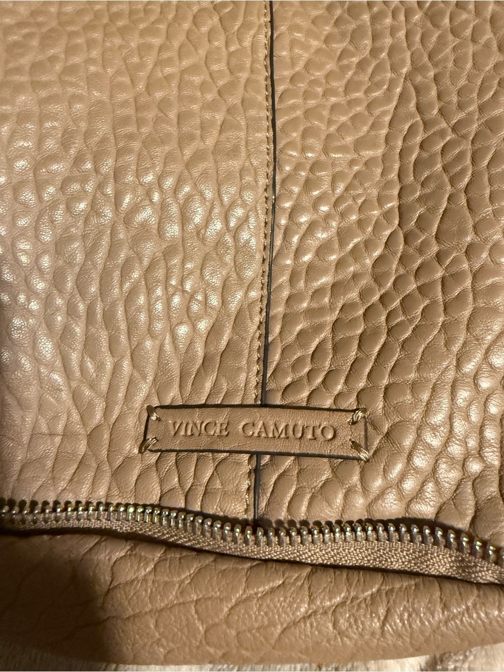 Vince Camuto Pebbled Leather Shoulder Bag in Dusty Blush - Picture 4 of 7